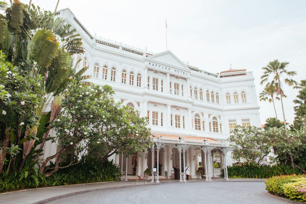 Iconic Raffles Hotel in Singapore